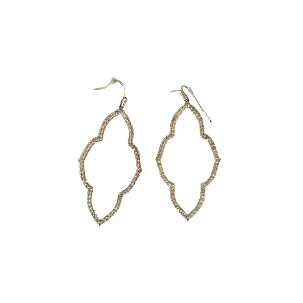 Kendra Scott Abbie Open Frame Earring Gold/CZ